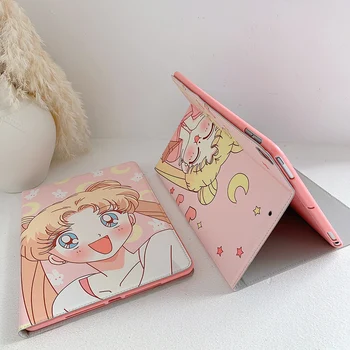Animacinių filmų Mielas Sailor Moon Minkštas Tablet Case For iPad Oro 1 2 3 Mini 4 5 Pro 2017 2018 2019 2020 Dangtis 7524