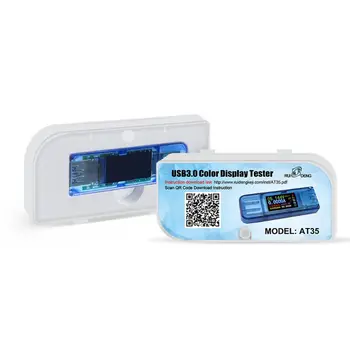 AT35 USB 3.0 LCD Multimetras Voltmeter Ammeter Srovės Matuoklis Galia Banko Testeris B85C 308