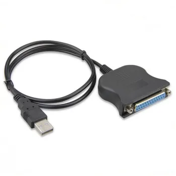 USB 2.0 Į DB25 Kabelis Spausdinti Keitiklio Kabelį, LPT USB, Adapteris, LPT Kabelį, LPT USB Kabelis, Juodos spalvos
