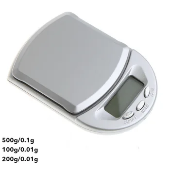 0.01/0.1 g Mini Skaitmeninės Skalės LCD Apšvietimas Nešiojamų Virtuvė Masto Kišenėje Papuošalų Elektroninė Masto 500/200/100 g Talpos Naujos