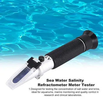 0~10% Salimeter Matavimo Dual Masto Jūros Vandens Druskingumas Refraktometru Metrų Įrankis Akvariumo Vandens Stebėsena