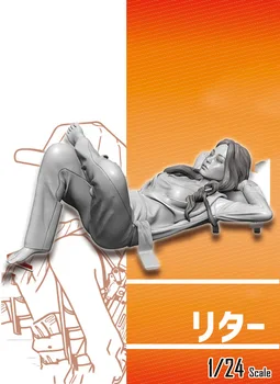 1/24 šiuolaikinės mergina sėdėti ir poilsio Dervos pav Modelis rinkiniai Miniatiūriniai gk Unassembly Unpainted