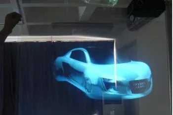 1.524 m*0,6 m, lipni holografinio ekrano filmas,geriausias holografinis atbulinės projekcijos ekrano folija rodyti reklamos
