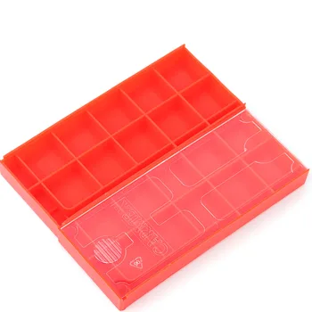 100 rinkinių, Carmex didelis tuščias raudona plastikinės stačiakampius langelius karbido peiliai