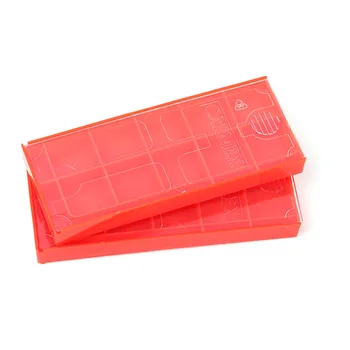 100 rinkinių, Carmex didelis tuščias raudona plastikinės stačiakampius langelius karbido peiliai
