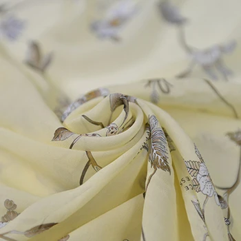 100cm*135cm Elegantiškas Šilko Georgette Krepinio Audinio Natūralaus Šilko Šifono Suknelė Medžiaga Gėlių