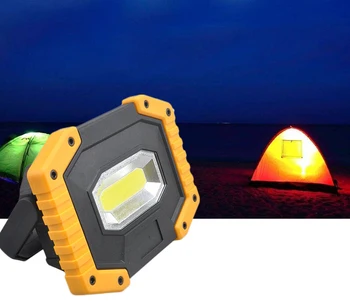 100W Portable LED darbo žibintas Įkraunamas COB darbą šviesos vandeniui LED potvynių šviesos laikiklis, tinkamas naudoti vidaus ir lauko