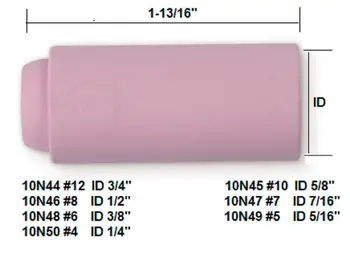 10N49 #5 TIG Purkštukas Aliuminio Shield Taurės WP17 18 26 TIG Suvirinimo Degiklį-10vnt