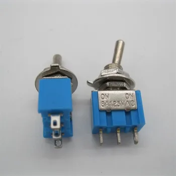 10pc/DAUG Blue Mini Jungiklis MTS-102 3-Pin SPDT APIE-6A 125VAC Miniatiūriniai Jungiklis, Jungikliai+10vnt Vandeniui Bžūp