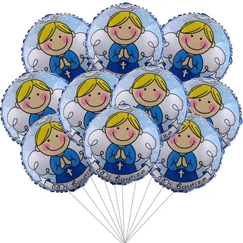 10vnt 18inch baby shower balionas folija Helio balionas star širdies balionas kūdikių Berniukų, Mergaičių angelas naujagimių šalis dekoro 1 metų gimimo