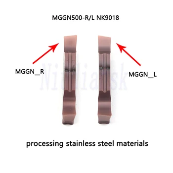 10VNT MGMN500 MRMN500 MGGN500 aukštos kokybės originalus karbido įterpti metalo Staklės, CNC tekinimo įrankis griovelį įstatykite Pjovimo įrankis