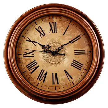 12-colių Silent Ne-Tiksi Turas Sieniniai Laikrodžiai,Dekoratyvinis Vintage Stiliaus romėnišką Laikrodis,Namų Virtuvė/svetainė/Miegamasis (Antakių