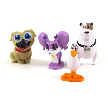 12pcs nustatyti 0,5 cm-8cm Šuniukas Šuo Pals Bingo Rolly Bob šunų ir draugai pug šuniukai PVC Pav Kolekcines Modelis Žaislas