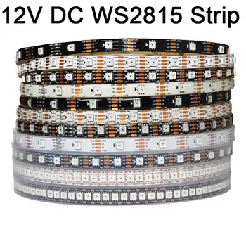 12VDC WS2815 LED Juostelės (WS2812B Atnaujinta) Pikselių RGB Juostos Individualiai Pasiekiama Dviguba Signalo atskaitos tašką, Nuolat Dėžė