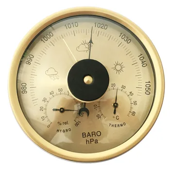 132mm Analoginis Barometras Termometras su Drėgmėmačiu 3 1. Oro Stotis Temperatūros, Drėgmės, Atmosferos Slėgio Matuoklis Stebėti