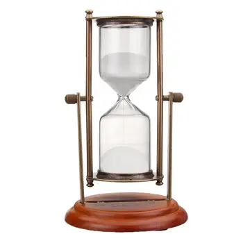 15min Retro smėlio Smėlio laikrodis Laikmatis Už Virtuvės Mokyklos Šiuolaikinių Medinių Valandą Stiklo Sandglass Smėlio Laikrodis Arbatos Laikmatis Namų Dekoravimo, Dovanų