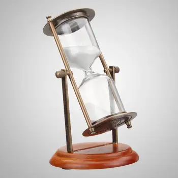15min Retro smėlio Smėlio laikrodis Laikmatis Už Virtuvės Mokyklos Šiuolaikinių Medinių Valandą Stiklo Sandglass Smėlio Laikrodis Arbatos Laikmatis Namų Dekoravimo, Dovanų