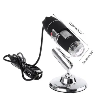 1600X Kamera 8LED OTG Endoskopą USB Skaitmeninis Mikroskopas Didinimas su Stovu