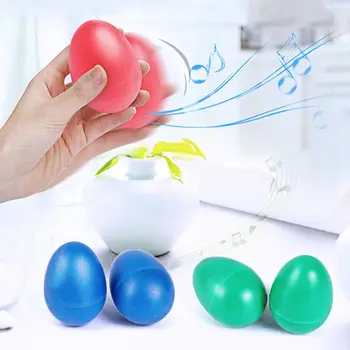 18pcs Kiaušinių Populiarias Plastikinių Kiaušinių Muzikos Populiarias Vaikams Marakai Kiaušiniai Mušamieji Žaislai
