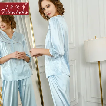 19 momme sweet pink, originali šilko pižama rinkiniai moterims sleepwear korėjos Elegantiškas mados gryno šilko moterų pižamos T8238 43591
