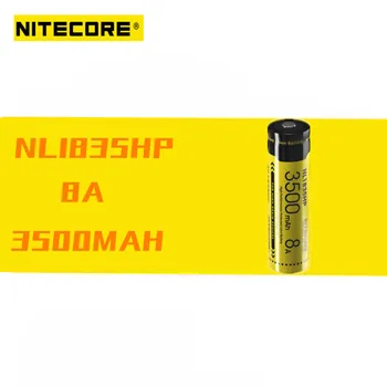 1pcs Nitecore NL1835HP 3500mAh 3,6 V 8A 12.6 Wh Įkrovimo Baterija (akumuliatorius aukštos kokybės Saugomų li-ion baterijos 18650 baterija 22963
