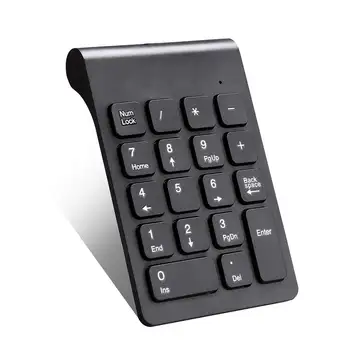 2.4 G Belaidė Skaičių Klaviatūra 18 Klavišus USB Mini Vandeniui Skaitmeninės Klaviatūros Apskaitos Kasininkas Laptop Notebook PC Tablečių