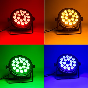 2/4pcs 18x18W RGBWA+UV Aliuminio Lydinio LED Butas Par Šviesos DMX 512For DJ Disco Šalies Projektorius, naktiniame klube Bar SHEHDS Scenos Apšvietimas