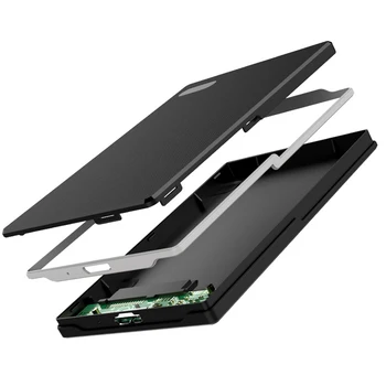 2.5 colio HDD SSD Atveju Sata į USB 3.0-2.0 Adapteris Nemokamai 5 6 Gb / s Box Kietojo Disko Gaubto Paramos 2TB HDD Disko diskoteka duro externo