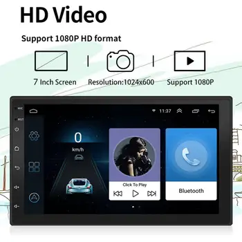2 din 7 colių automobilio radijo grotuvas 1GB+16GB Android 8.1 GPS navigacija, Bluetooth automobilinis vaizdo stereo multimedijos grotuvo universalus gps