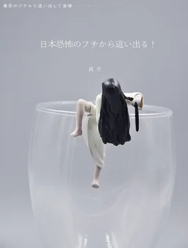 2 vnt. daug Taurės kraštas apdailos yamamura sadako + Ju-on The Grudge PVC siaubo filmo veiksmas duomenys asmeninį chirstmas dovana
