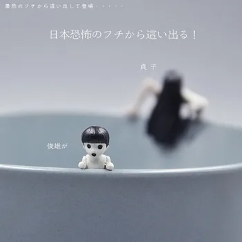 2 vnt. daug Taurės kraštas apdailos yamamura sadako + Ju-on The Grudge PVC siaubo filmo veiksmas duomenys asmeninį chirstmas dovana