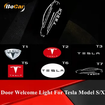 2 Vnt LED Automobilio Duris Sveiki atvykę Šviesos Tesla Model S 
