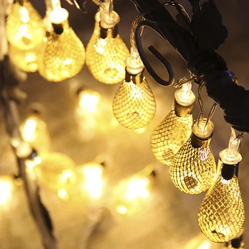 20 LED Metalo Lašas Pasakų String Žibintai Šviesos Girlianda Kalėdinė Dekoracija Baterija Opreared Lauko Terasoje Vestuves zz99