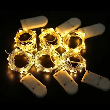 20 Led Žiburiai Kalėdų Patalpų 2M String LED Varinės Vielos Pasakų Žibintai Festivalio Vestuves Namų Puošybai Lempos