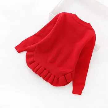 2016 nauja vaikų drabužių mergaičių apvalios kaklo megztinis (puloveris) megztiniai 8025 9770