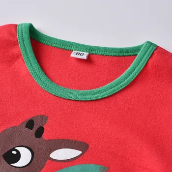2018 Sleepwear Vaikams Nauja Pižama Rinkiniai Kalėdų Elnias Long Sleeve T-shirt+stripe Kelnės Apatiniai Kūdikių Pižamos Vaikams