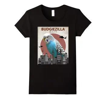 2019 Karšto pardavimo Mados medvilnės Budgiezilla | Budgie T-Marškinėliai Budgerigar Papūga Mėgėjams Tee marškinėliai
