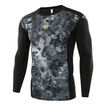 2019 lauko nauji marškinėliai vyrams greitai-džiovinimo drabužiai Python kamufliažas modelio taktinis ilgomis rankovėmis T-shirt