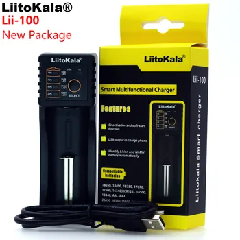 2019 Liitokala Lii-100 Is-202 1.2 V/ 3 V/3,7 V/4.25 V 18650/26650/18350/16340/18500/AA/AAA NiMH tipo ličio baterijos kroviklis lii202
