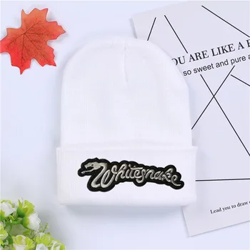 2019 Naujas Whitesnake HARD ROCK Logotipą, Žieminės Kepurės Laisvalaikio Kepuraitė Vyrų Moterų Mados Megzti Žiemos Skrybėlę Hip-hop Skullies Skrybėlę 6277