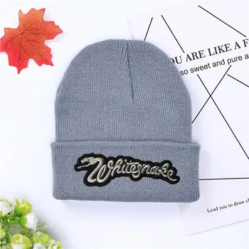 2019 Naujas Whitesnake HARD ROCK Logotipą, Žieminės Kepurės Laisvalaikio Kepuraitė Vyrų Moterų Mados Megzti Žiemos Skrybėlę Hip-hop Skullies Skrybėlę