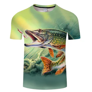 2019 naują atsitiktinis mados trumpas rankovės 3d spausdinami žvejybos T-shirt vyrams ir moterims, hip-hop ' harajuku Azijos trumpas rankovės marškinėliai, s-6xl
