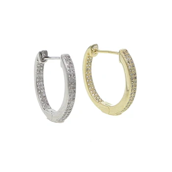 2020 Garsaus prekės ženklo cirkonis auskarai moterims mergina hoopas dizaino prabangūs mikro nutiesti Kubinis Cirkonis stud auskarai mados juvelyrika, auksas