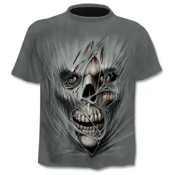 2020 m. Naujo Dizaino marškinėliai vyrams/moterims sunkiųjų metalų grim Reaper Kaukolė 3D spausdinti marškinėliai atsitiktinis Harajuku stiliaus marškinėlius streetwear į