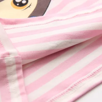 2020 m. Pavasarį, Rudenį 2-10T Metų Vaikų Drabužiai ilgomis Rankovėmis Vaikams, Saldainiai Spalva Animacinių filmų Sweet Candy Girl Juostele Pagrindinis T-Shirt