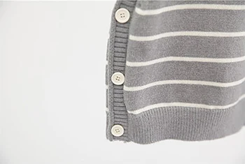 2020 m. rudenį naujų dryžuotas megztinis liemenė vaikų apvalios kaklo megztinis megztinis WT76
