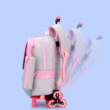 2020 m. Vaikams Keliauti Troleibusais Kuprinė ratų Mergina Vežimėlio Mokyklos maišeliai Vaikams, Kelionės bagažo Krepšys mokyklinės Kuprinės schoolbags