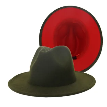 2020 m. žiemos fedora skrybėlės moterims mados Vienodo pločio Kraštų Panama Vilnos Veltinio Džiazo Fedora Skrybėlės vyrų goth viršuje senovinių vestuvių Skrybėlę 8046