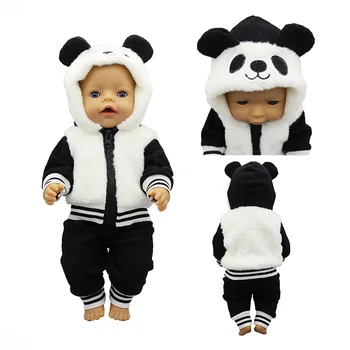 2020 Naujas Pandos kostiumas Lėlės Drabužiai Tinka 43cm, gimusių kūdikių Lėlės drabužiai atgimsta Lėlės Priedai