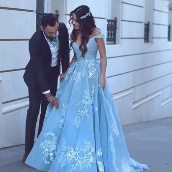 2020 Naujas Quinceanera Suknelės Šviesiai Pilka V-kaklo Išjungti Peties Grindų Ilgis Kamuolys Suknelė Oficialią Šalies Ceremonija Ilgai Baigimo Chalatai